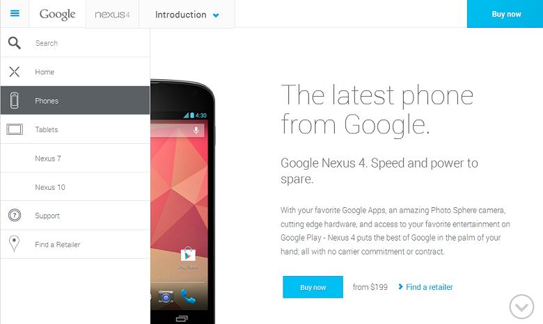 Google&#039;s Nexus site redesign references plural &quot;phones&quot;