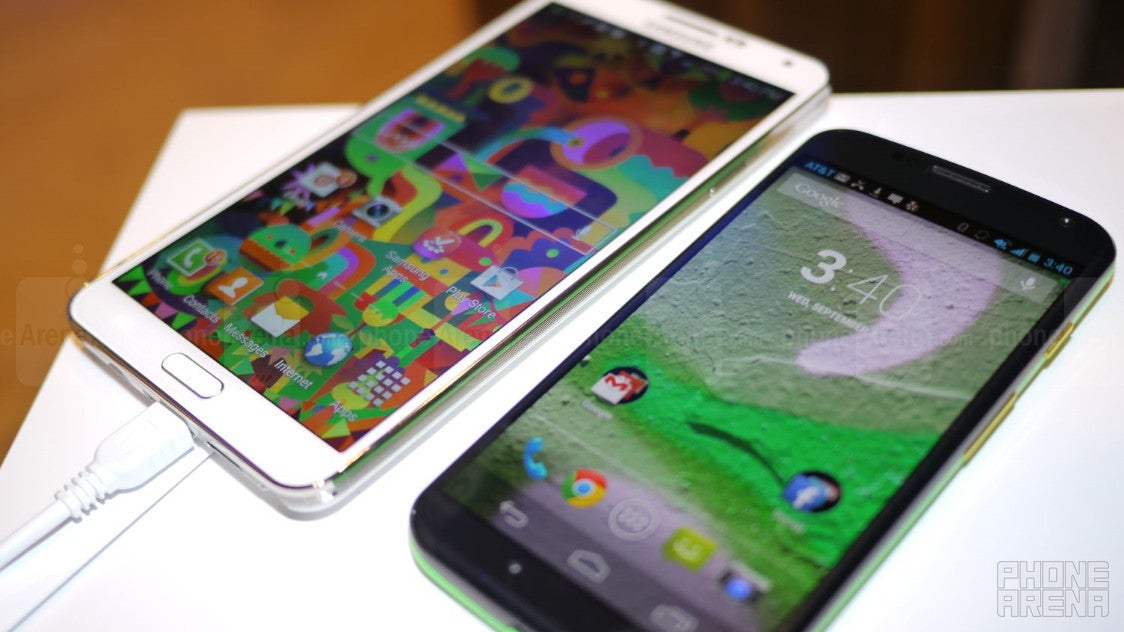 Samsung Galaxy Note 3 vs Motorola Moto X: first look