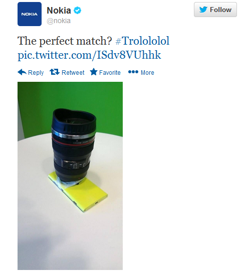 Tweet from Nokia tickles the funny bone - Tweet from Nokia makes fun of Sony&#039;s new Lens-Style Cameras