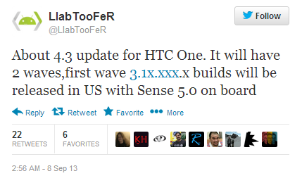 Android 4.3 with Sense 5.0 is heading for the HTC One in the U.S. - Android 4.3 coming to the HTC One in the U.S.