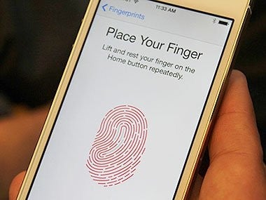 The Touch ID sensor on the Apple iPhone 5S - Fingerprint sensor off limits to developers says Apple&#039;s Schiller