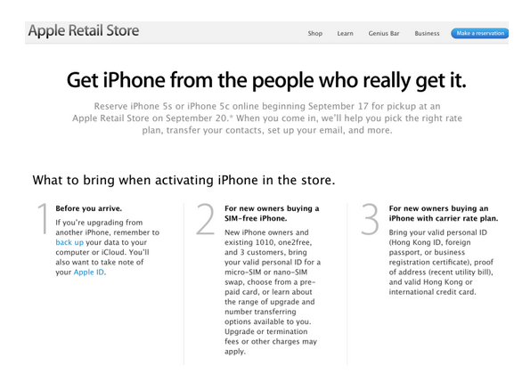 Chinese consumers can reserve an Apple iPhone 5s or Apple iPhone 5c on September 17th - Apple iPhone 5s and Apple iPhone 5c available for reservations in China starting on September 17th