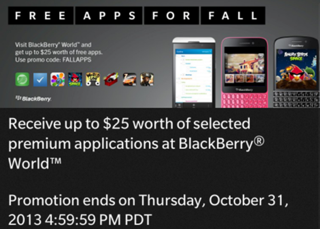 Canadian BlackBerry owners get $25 credit toward the purchase of premium apps - Home court advantage: BlackBerry offers Canadian owners $25 of premium apps free