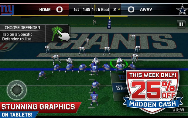 Madden NFL 25 is a free download on Android devices - Madden NFL 25 free for Android devices