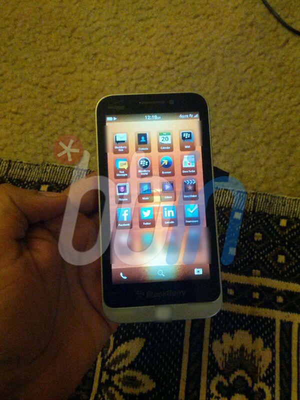 Picture purportedly of the BlackBerry all-touch C-Series handset - BlackBerry C-Series smartphone photographed