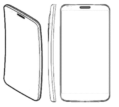 Sketch of the curved screen on the LG G Flex - Rumored LG G Flex has a curved screen and an expected November unveiling