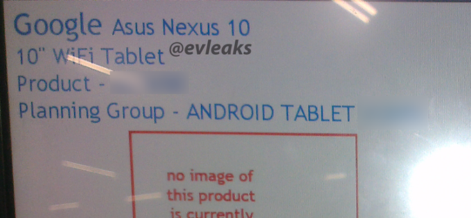 Google Nexus 10 tablet of Asus make on the way, might be based on the 300ppi Infinity