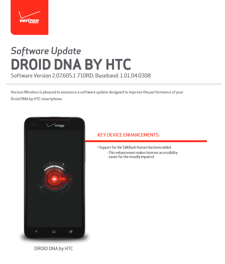 The HTC DROID DNA is getting a minor update today - Update to HTC DROID DNA is senseless
