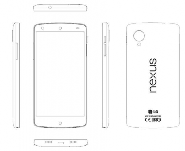 Sketch of the LG Nexus from the service manual - LG Nexus 5 service manual leaks bringing a treasure trove of information, including specs