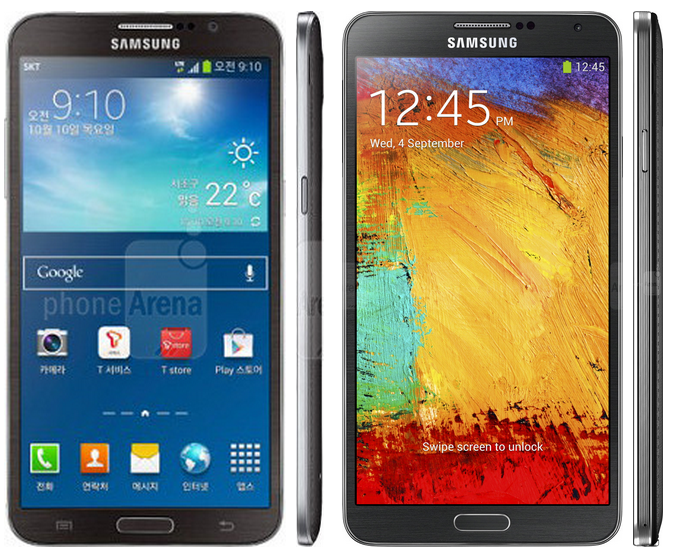 Samsung Galaxy Round vs Galaxy Note 3 size comparison: those curves come thin