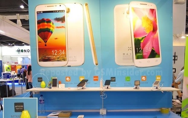 Display shows the first true octa-core smartphone, the UMI X2S, on the left with the predecessor UMI X2 on the right - First smartphone using MediaTek&#039;s true octa-core processor is announced