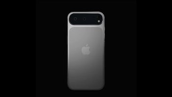 A digital image render of the iPhone 17 Pro Max on a black background.