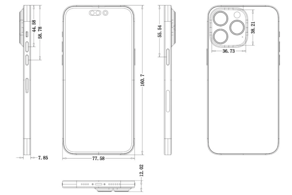 iPhone 14 Pro Max leaked schematics