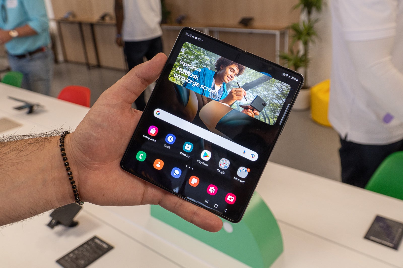 (Image Credit - PhoneArena) Hands-on with the Z Fold 4 - Samsung Galaxy Z Fold 4 release date, price, and features