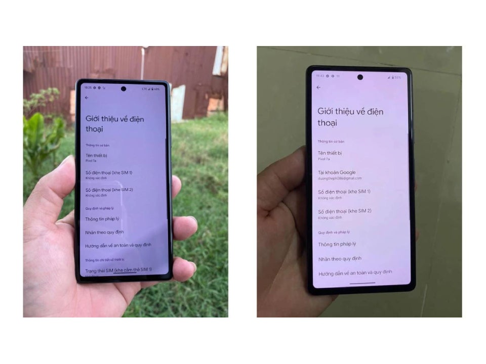 Pixel 7a leaked photos, showcasing its front side. - Pixel 7a release date, price, features, and news