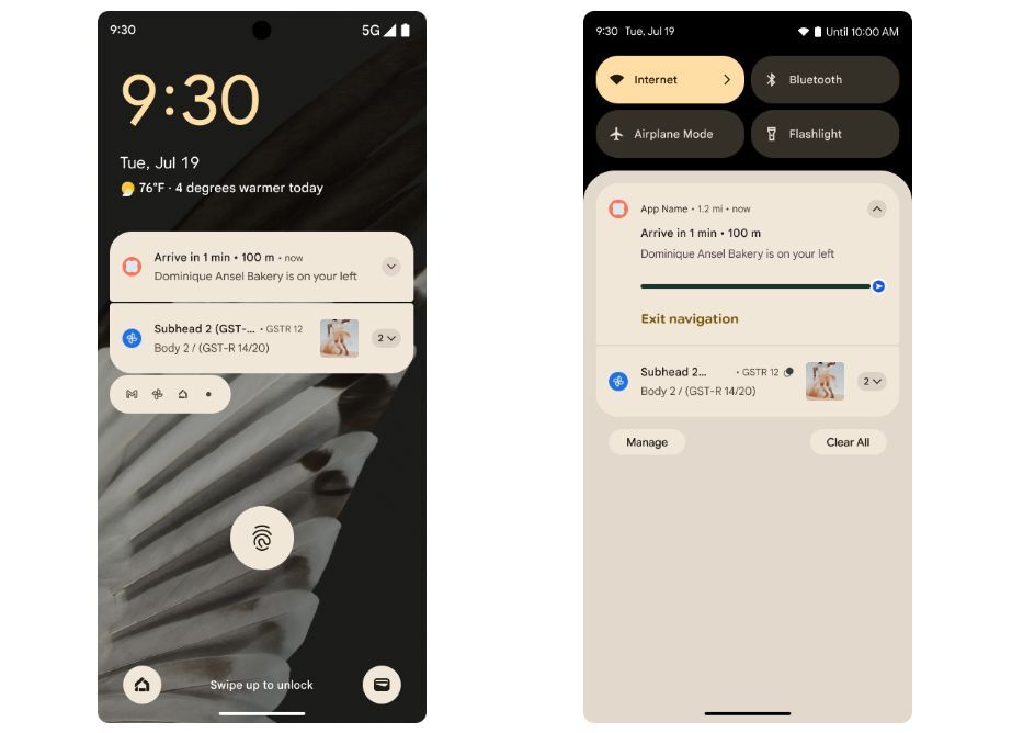 Progress-centric notifications | Image by Android Developers - Android 16 release date, supported devices and must-know features