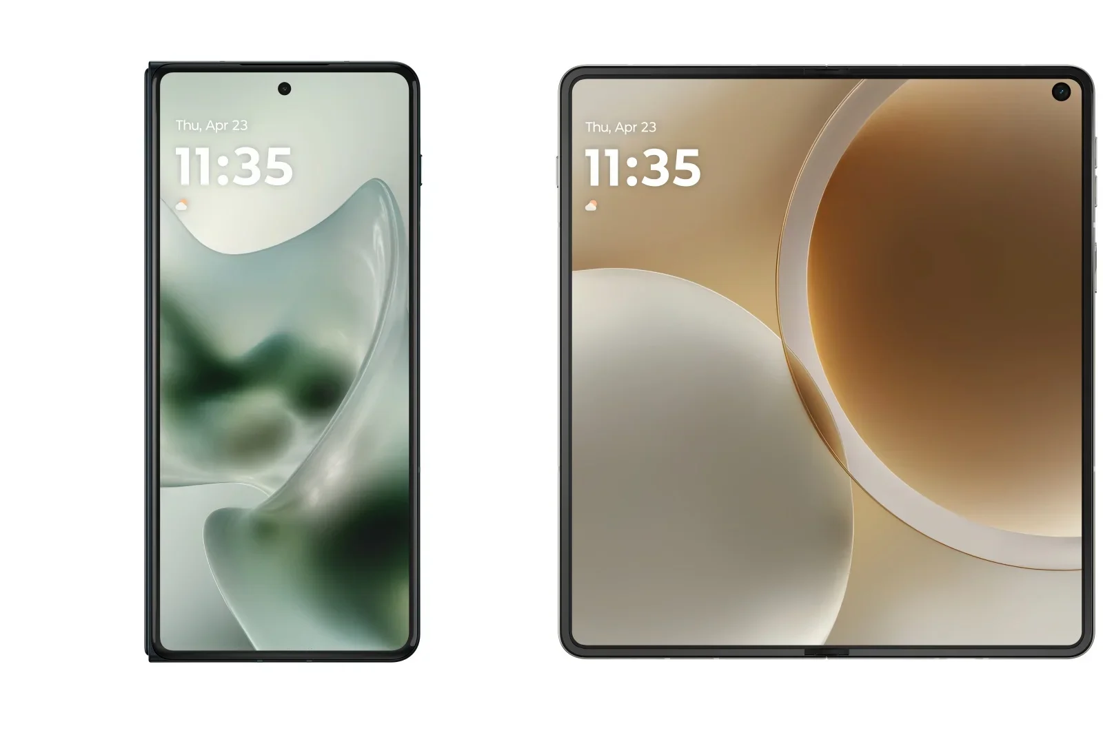 Displays of the Moto Razr Fold. | Image by Motorola - Moto Razr Fold release date expectations, price estimates and upgrades