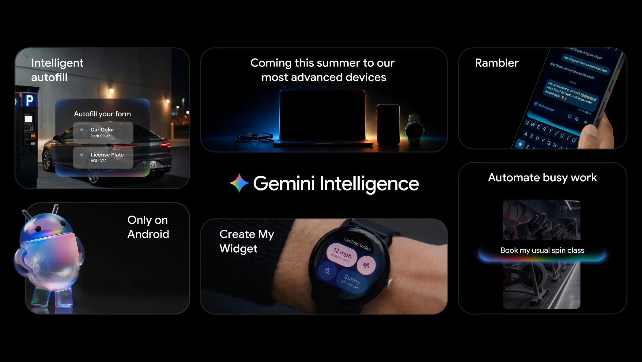 Gemini Intelligence features at a glance. | Image by Google - Google Pixel 11 release date expectations, price estimates, and upgrades