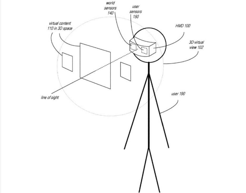 Apple HMD (head-mounted display) patent image from 2019