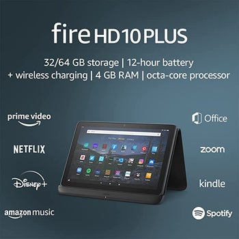 Get the Amazon Fire Tablet HD 10 Plus + Wireless Charging Dock and save big!