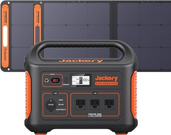 Jackery Explorer 1000 + 2X100W SolarSaga panels: 48% OFF!