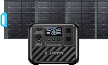 Bluetti AC70 kit with 120W solar panel