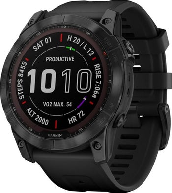 Save $250 on the Garmin fēnix 7X Sapphire Solar GPS smartwatch at Best Buy!