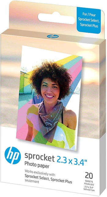 HP Sprocket 2.3 x 3.4" Premium Zink Sticky Back Photo Paper (Compatible with HP Sprocket Select and Plus Printers)