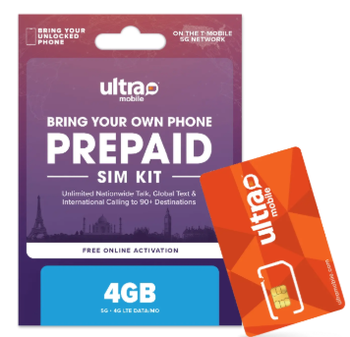 Ultra Mobile 4GB multi-month plans for $10/mo.