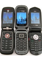 Casio G'zOne Rock, Motorola Barrage and Samsung Convoy: side by side