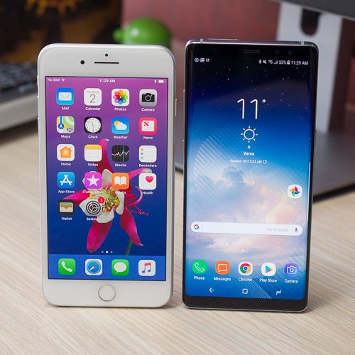 Apple iPhone 8 Plus vs Samsung Galaxy Note 8 - PhoneArena