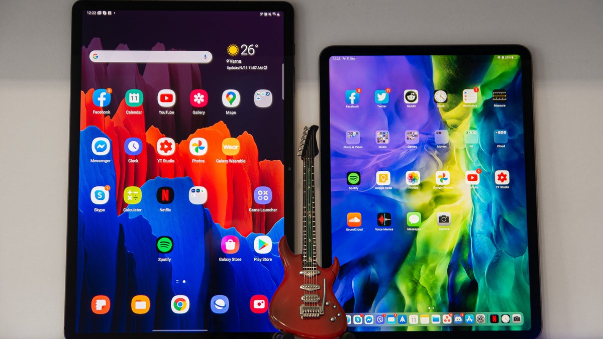 zeewier Veilig Draak Samsung Galaxy Tab S7+ vs Apple iPad Pro (2020): the best tablets -  PhoneArena