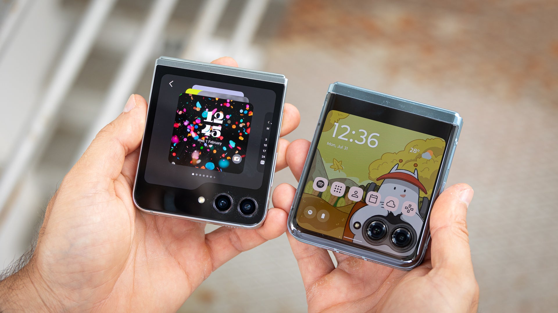 Samsung Galaxy Z Flip 5 vs Motorola Razr Plus (2023) différences