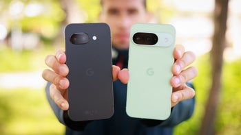 Google Pixel 9a and Google Pixel 9 renders side-by-side