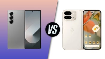 Galaxy Z Fold 6 and Pixel 9 Pro Fold next to one another.