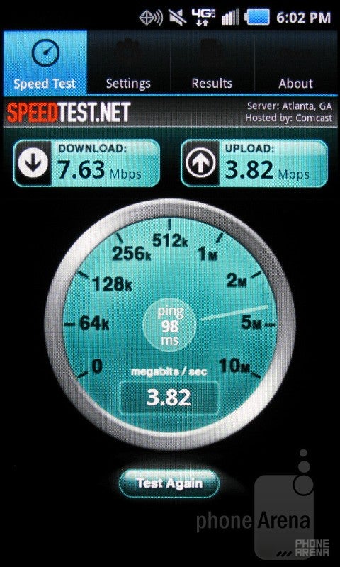 The SpeedTest.net app - Samsung Stratosphere Review