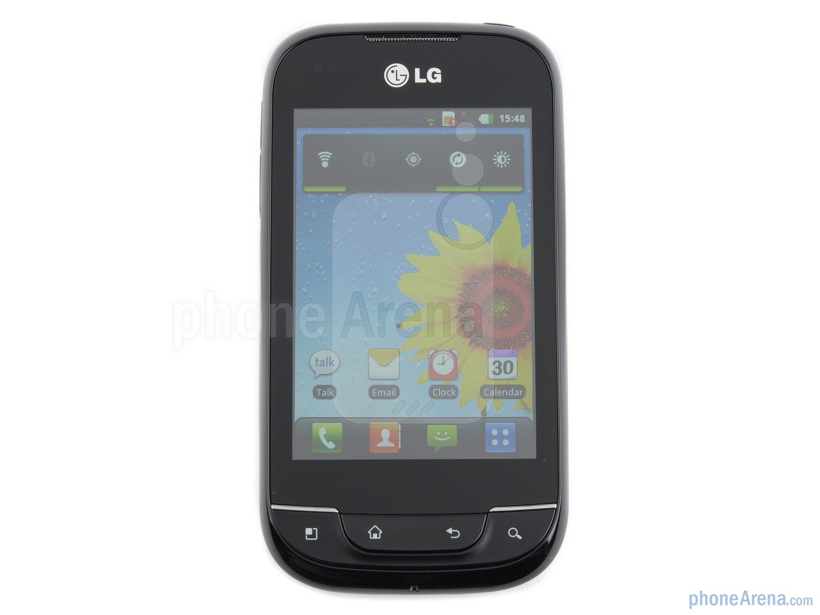 The LCD display is with 320x480 pixels of resolution - LG Optimus Net Review