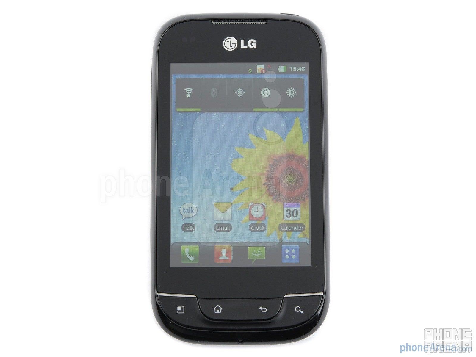 The LCD display is with 320x480 pixels of resolution - LG Optimus Net Review