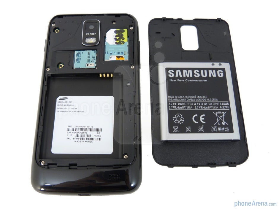 Battery compartment - Samsung Galaxy S II Skyrocket Review