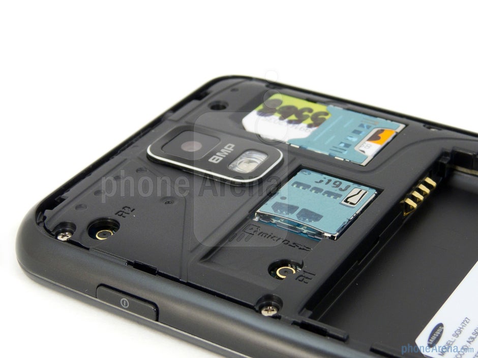 SIM and microSD card slots - Samsung Galaxy S II Skyrocket Review