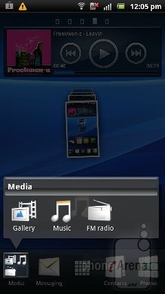 The Timescape UX interface of the Sony Ericsson Xperia pro - Sony Ericsson Xperia pro Review