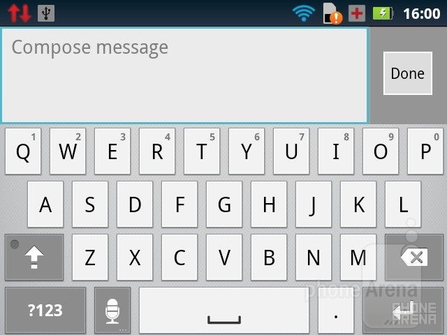 On-screen keyboard - Motorola PRO+ Review