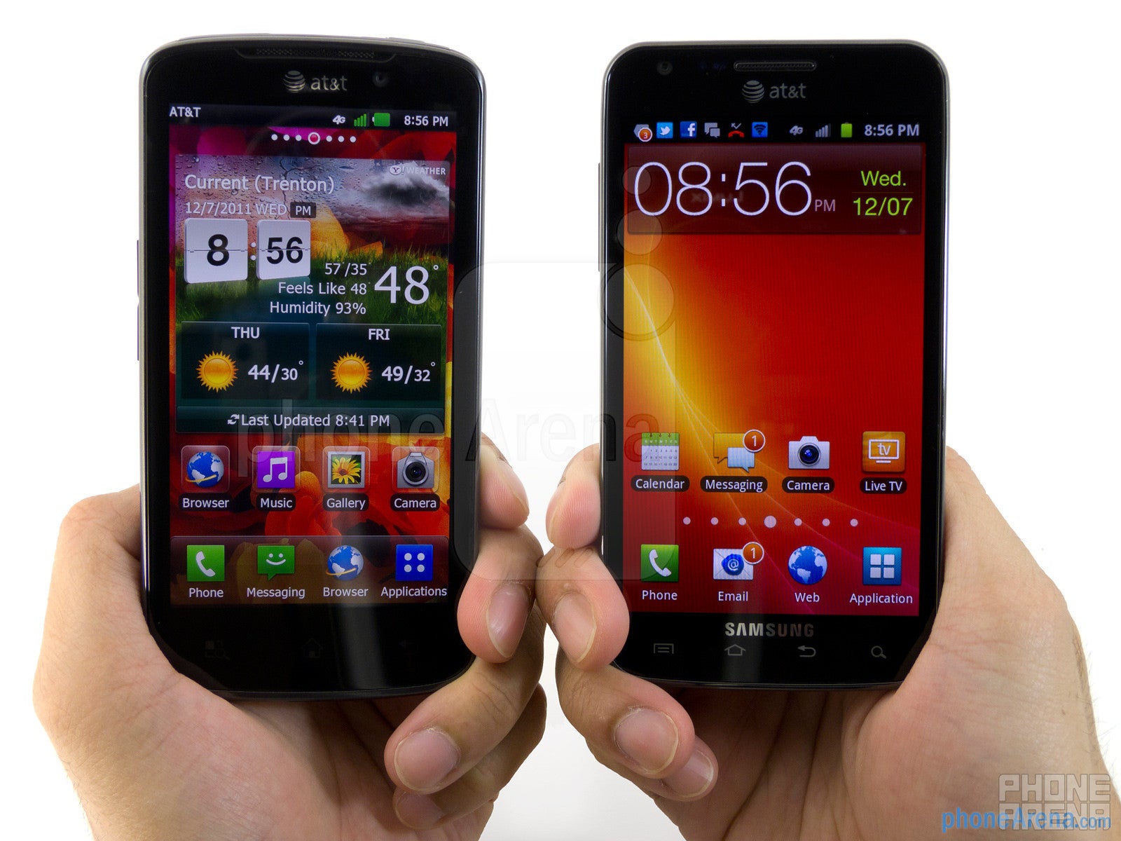 LG Nitro HD vs Samsung Galaxy S II Skyrocket