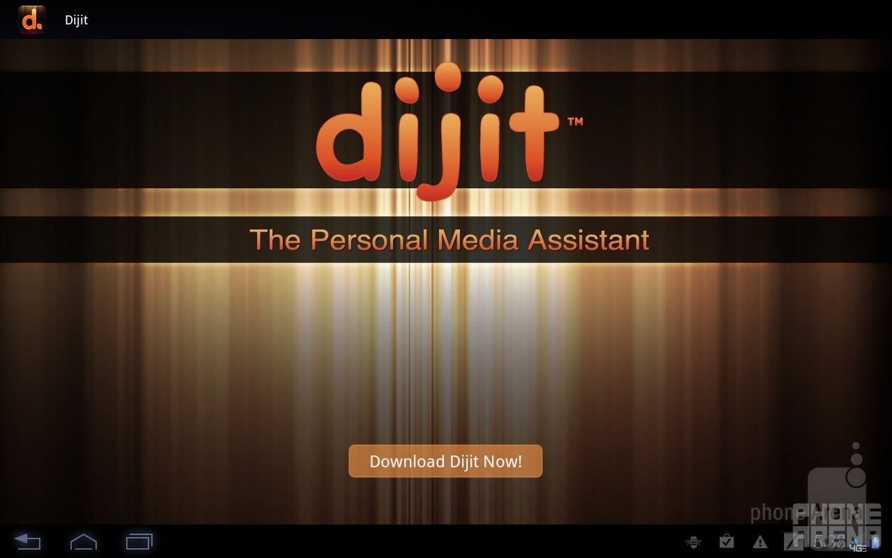 Dijit personal media application - Motorola DROID XYBOARD 10.1 Review