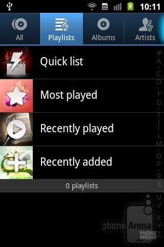 Music player - Samsung Galaxy Ace Plus Review