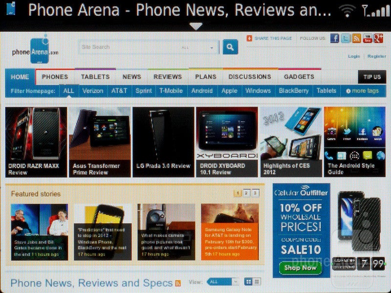 The web browser could be better and it doesn't have Adobe Flash - RIM BlackBerry Bold 9790 Review