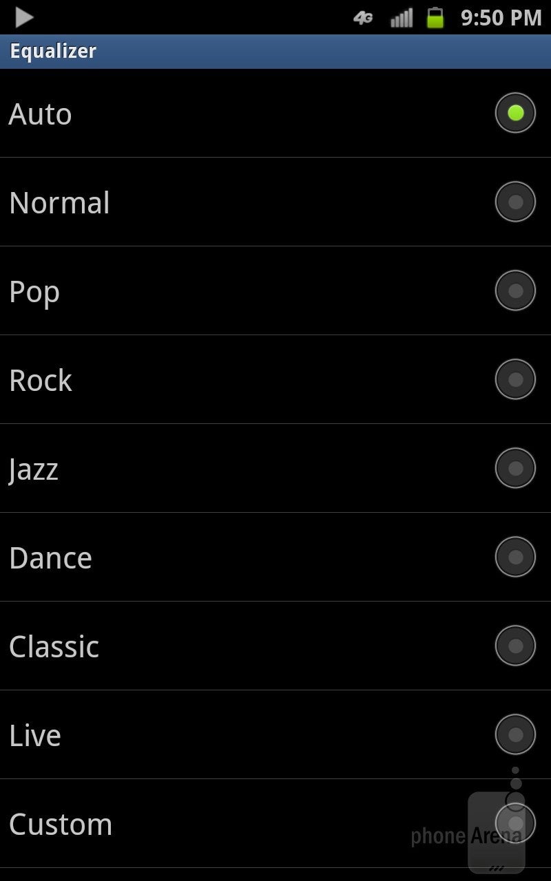 The music player of the Samsung Galaxy Note LTE - Nokia Lumia 900 vs Samsung Galaxy Note LTE