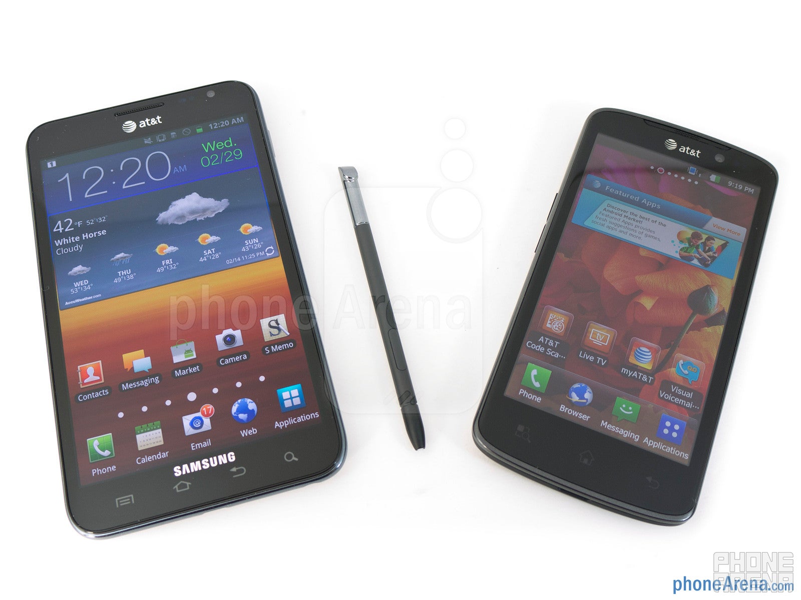 Samsung Galaxy Note LTE vs LG Nitro HD