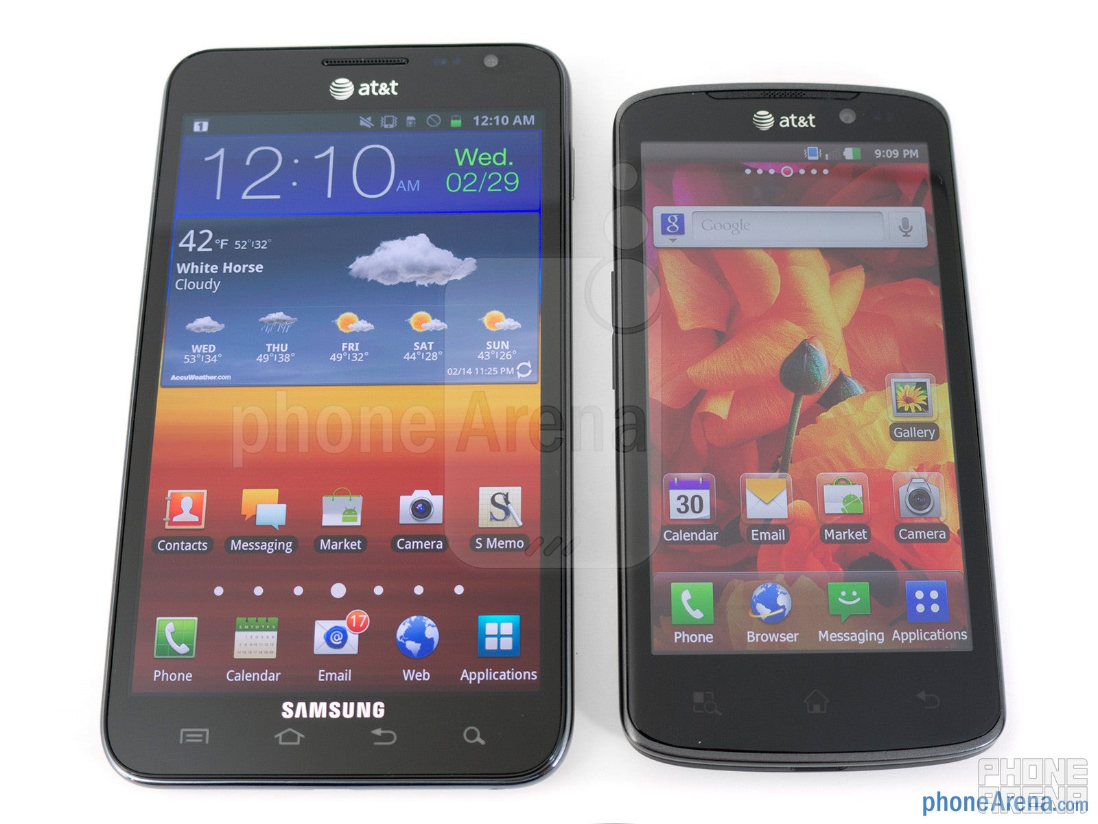Samsung Galaxy Note LTE vs LG Nitro HD
