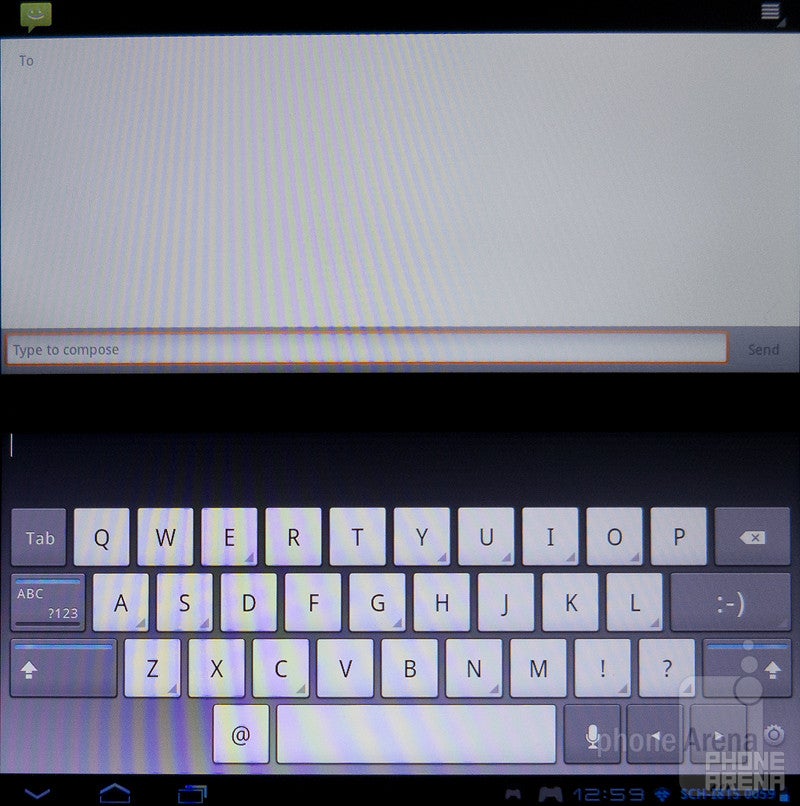 Virtual keyboard - Sony Tablet P Review